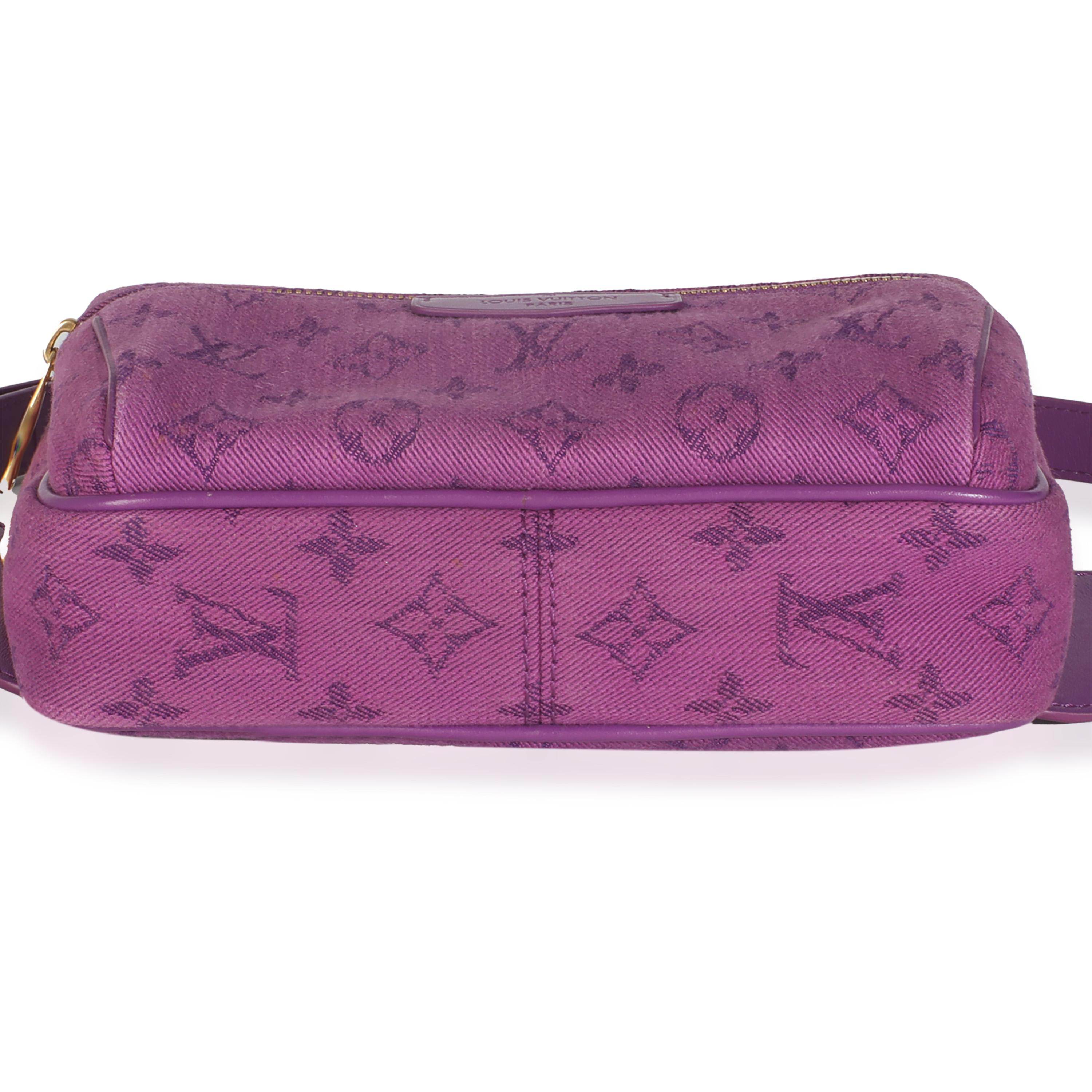Louis Vuitton Purple Monogram Denim Outdoor Bumbag For Sale 3