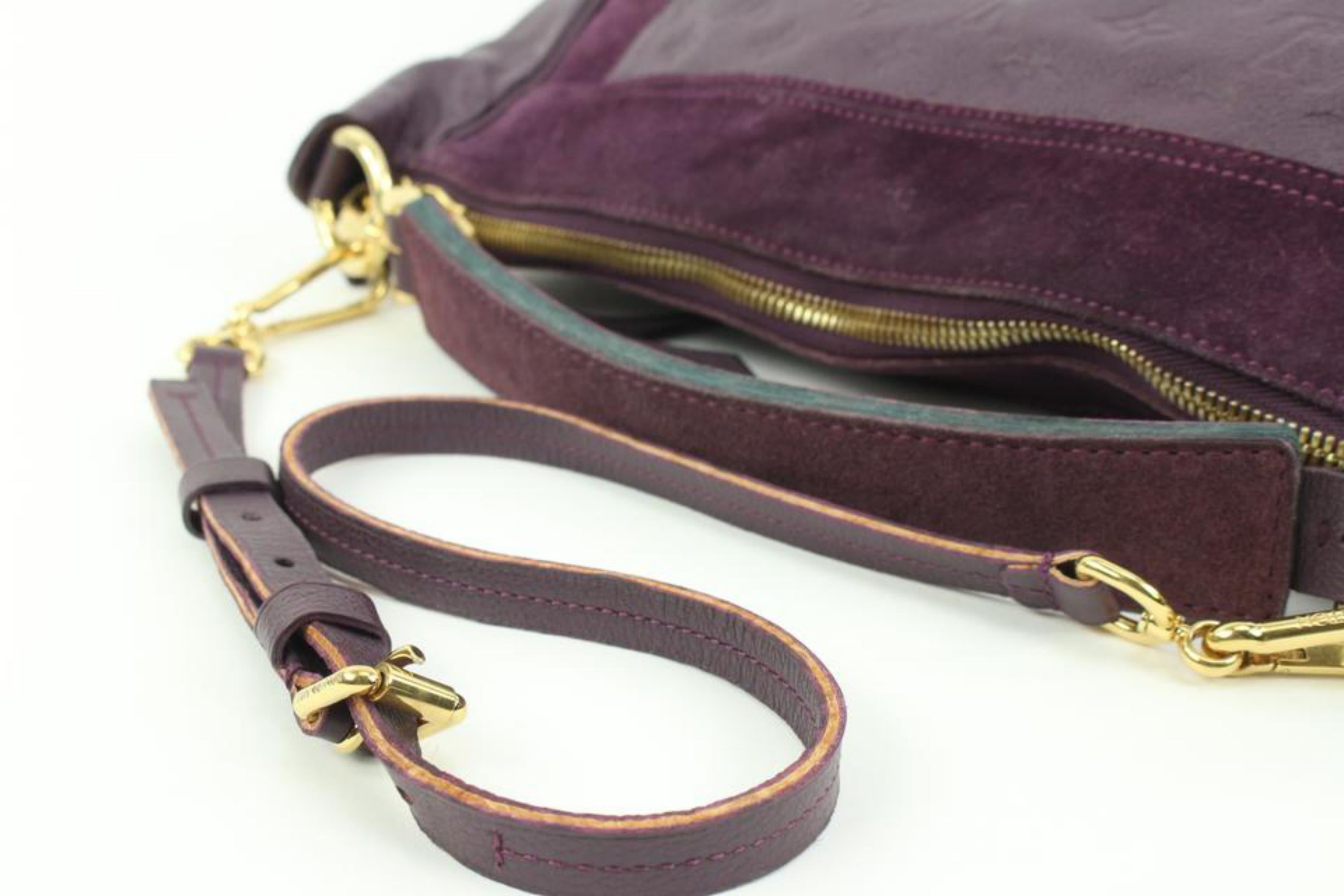 Louis Vuitton Purple Monogram Empreinte Audacieuse MM Hobo 2way Artsy 42lv217s In Good Condition In Dix hills, NY
