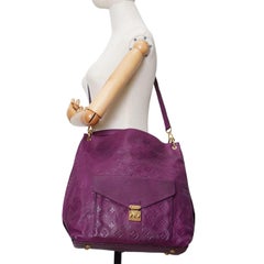 Louis Vuitton Purple Monogram Empreinte Leather Metis Hobo Bag