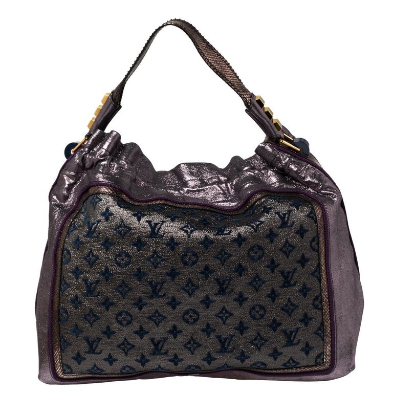 Louis Vuitton Purple Monogram Lurex Limited Edition Bluebird Bag at 1stDibs