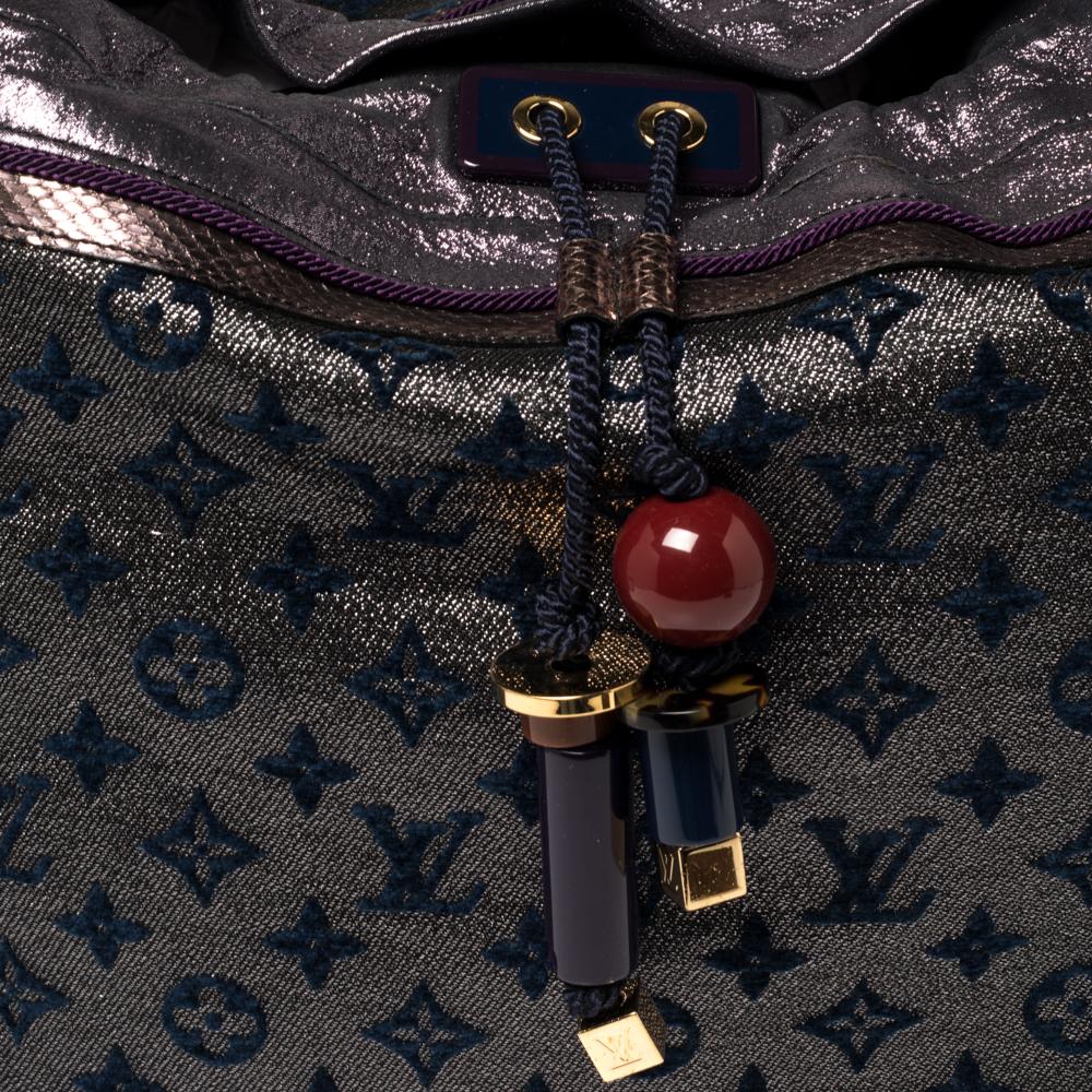 Louis Vuitton Purple Monogram Lurex Limited Edition Bluebird Bag In Good Condition In Dubai, Al Qouz 2