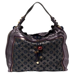 Louis Vuitton Lila Monogramm Lurex Limited Edition Bluebird Tasche