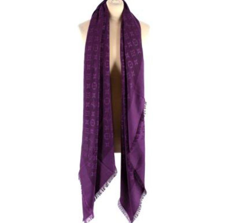 Women's Louis Vuitton Purple Monogram Scarf For Sale