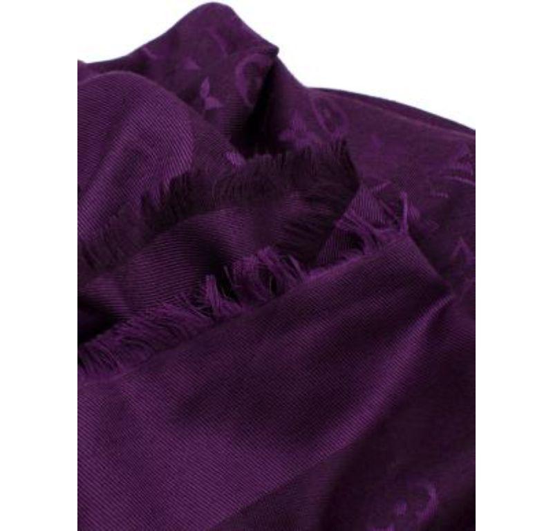 Louis Vuitton Purple Monogram Scarf For Sale 1