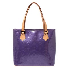 Louis Vuitton Purple Monogram Vernis Houston Bag For Sale at