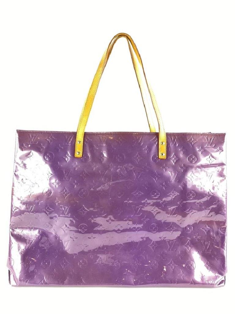 Louis Vuitton Purple Monogram Vernis Reade GM Tote 37LV713 For Sale 4