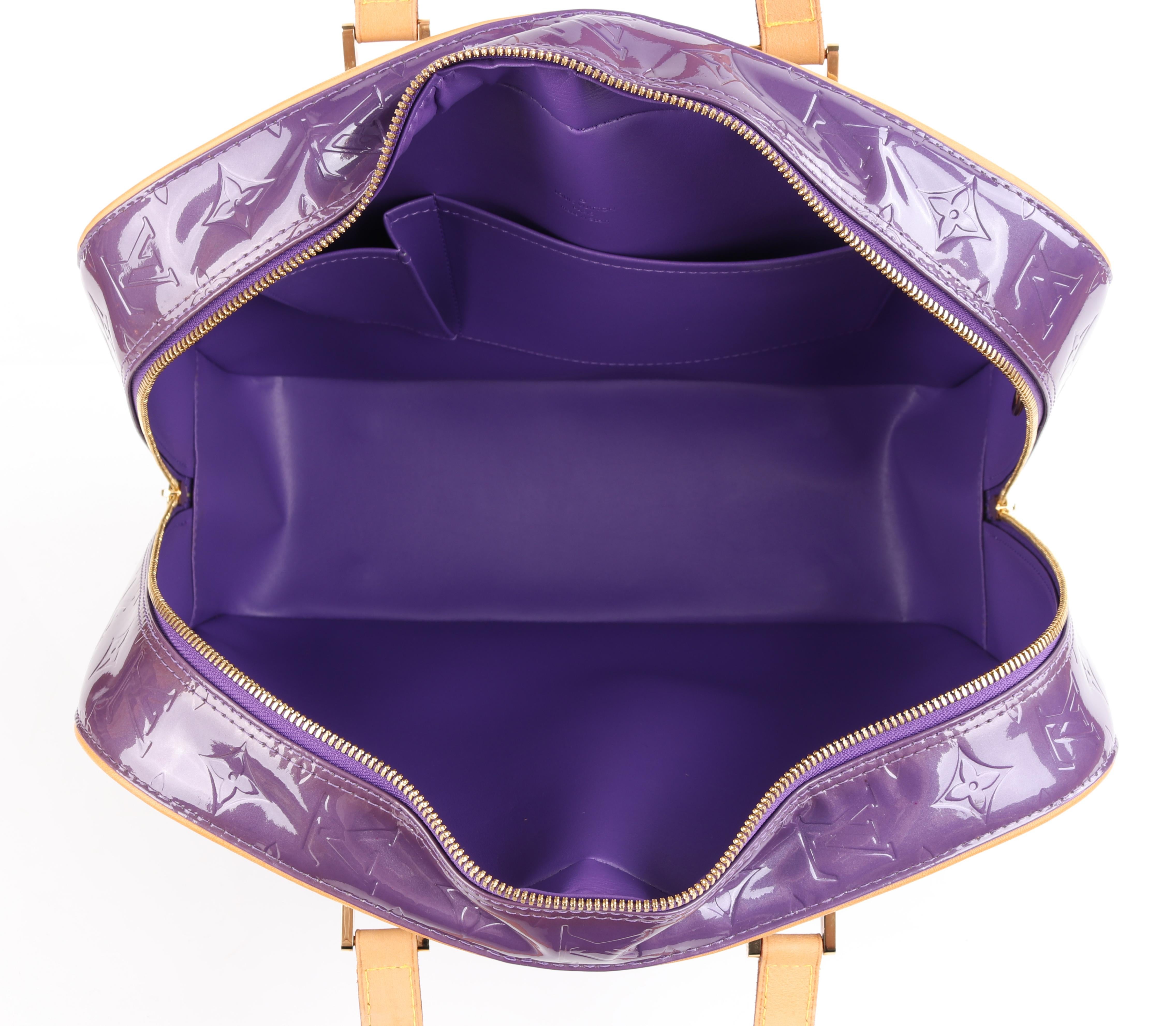 purple monogram bag