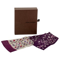 Louis Vuitton Purple Silk Maxi Twill Scarf