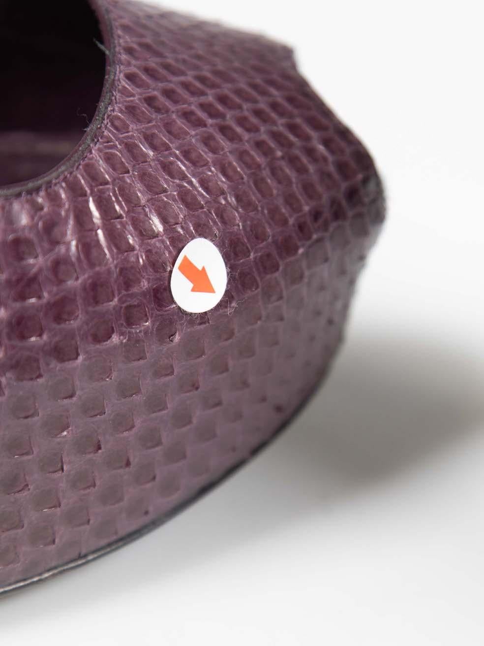Women's Louis Vuitton Purple Snakeskin Oh Really! Heels Size IT 38.5 For Sale