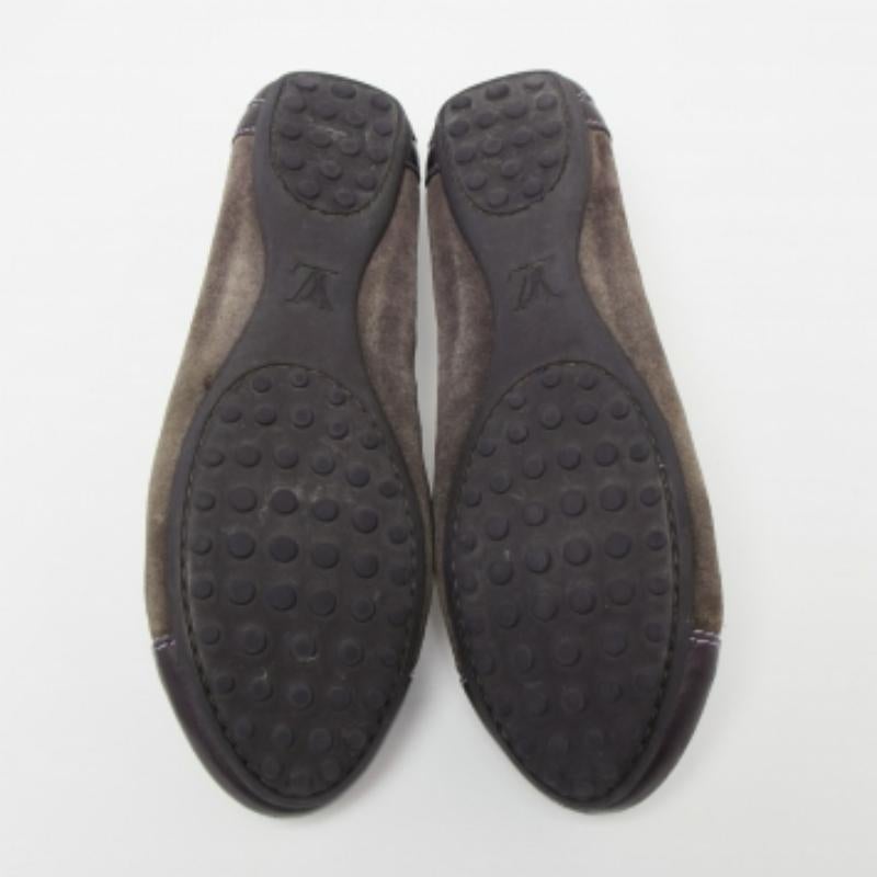 Women's Louis Vuitton Purple Suede And Leather Dice Scrunch Ballet Flats Size 39