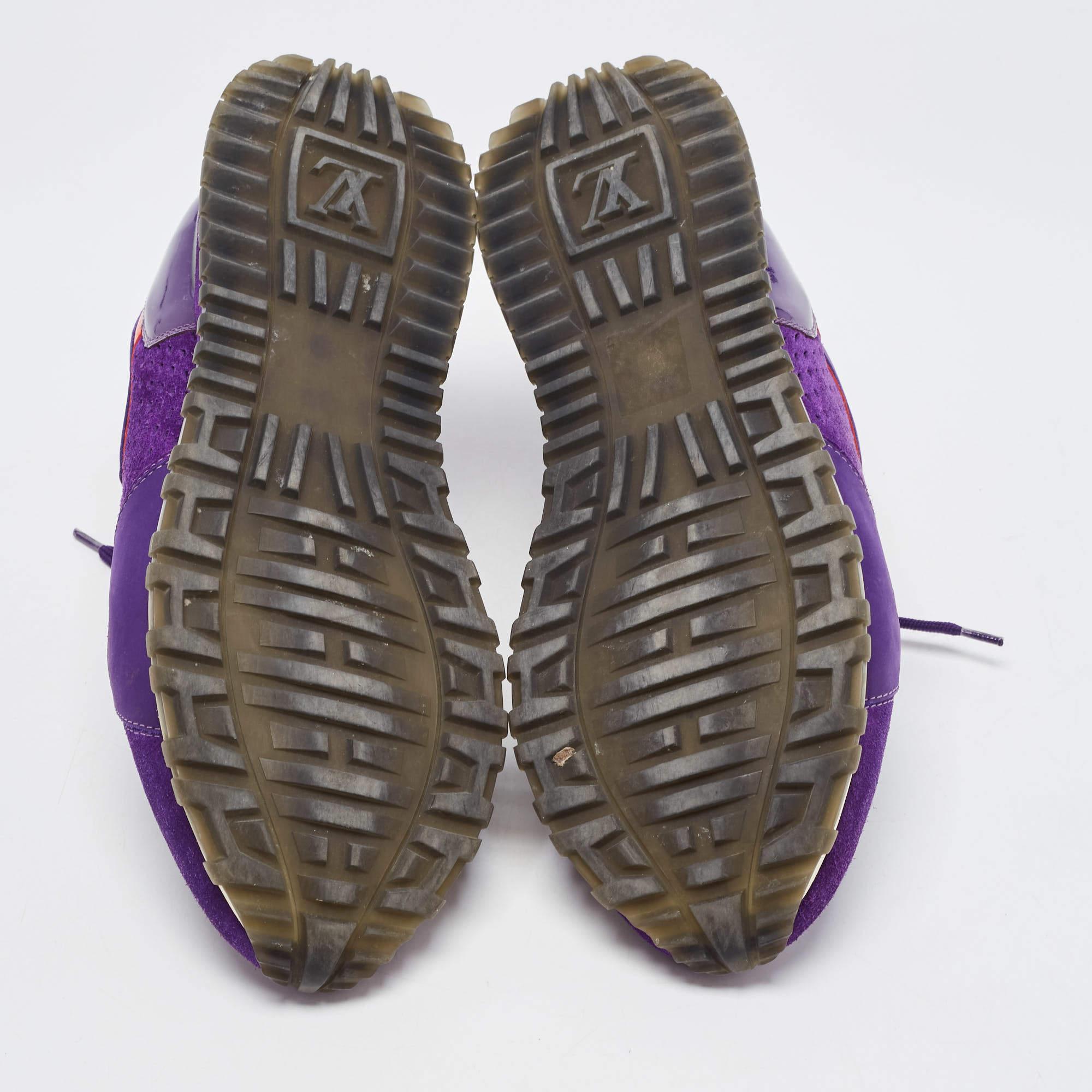 Louis Vuitton Purple Suede and Mesh Run Away Sneakers Size 40 1