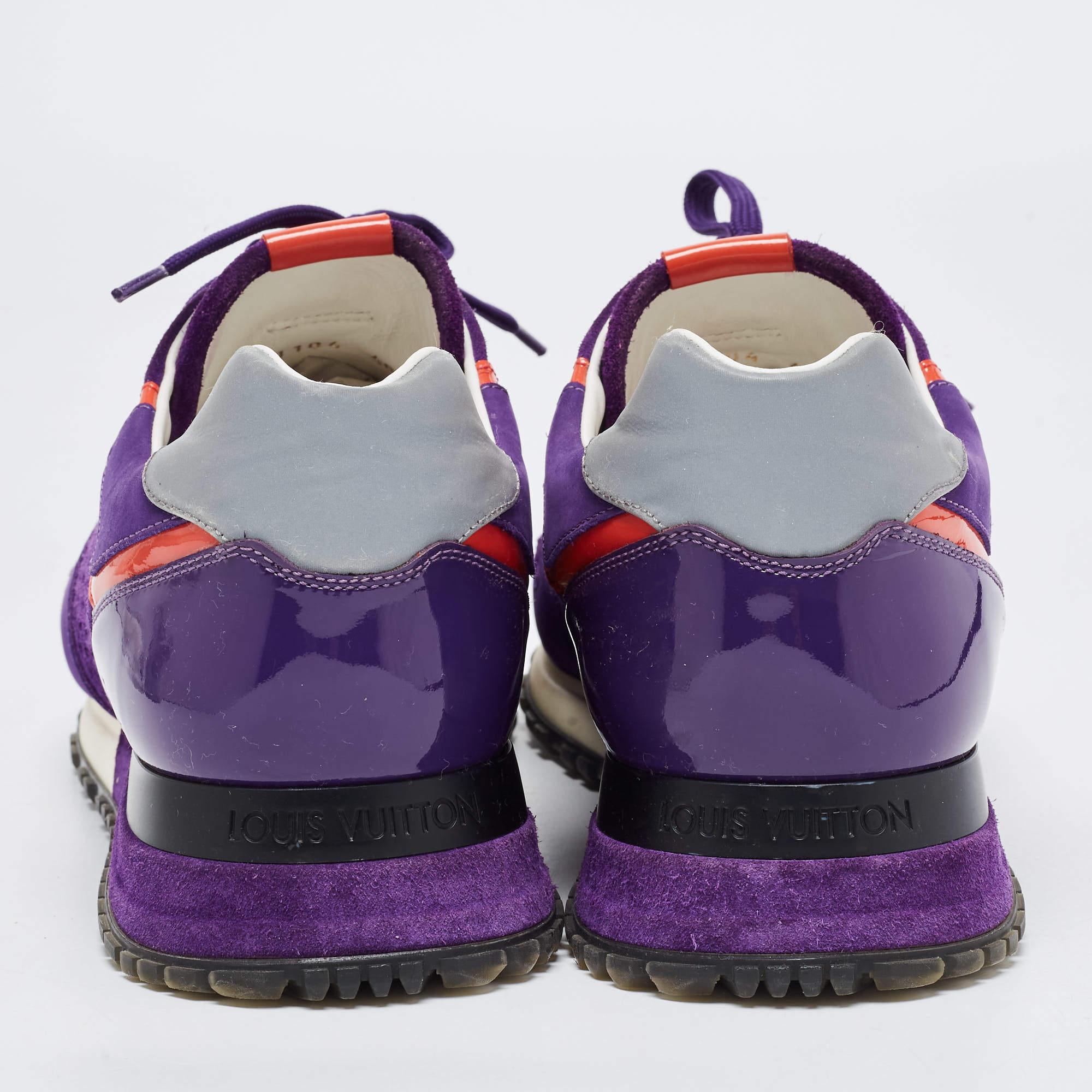 Louis Vuitton Purple Suede and Mesh Run Away Sneakers Size 40 2