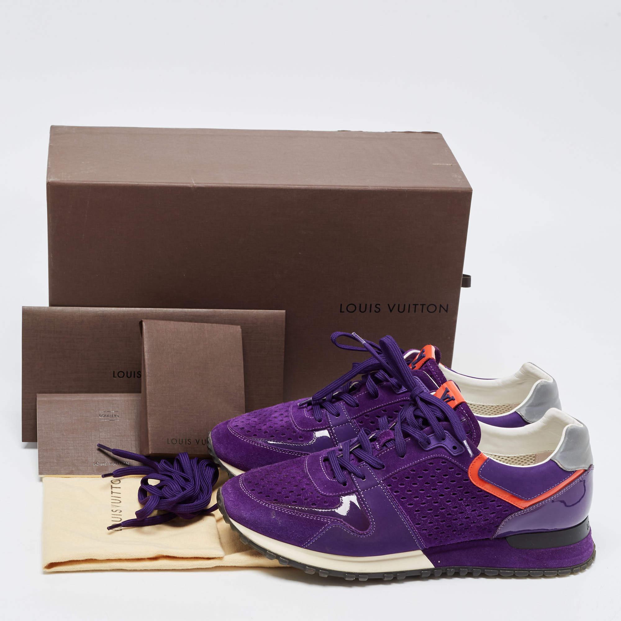 Louis Vuitton Purple Suede and Mesh Run Away Sneakers Size 40 5