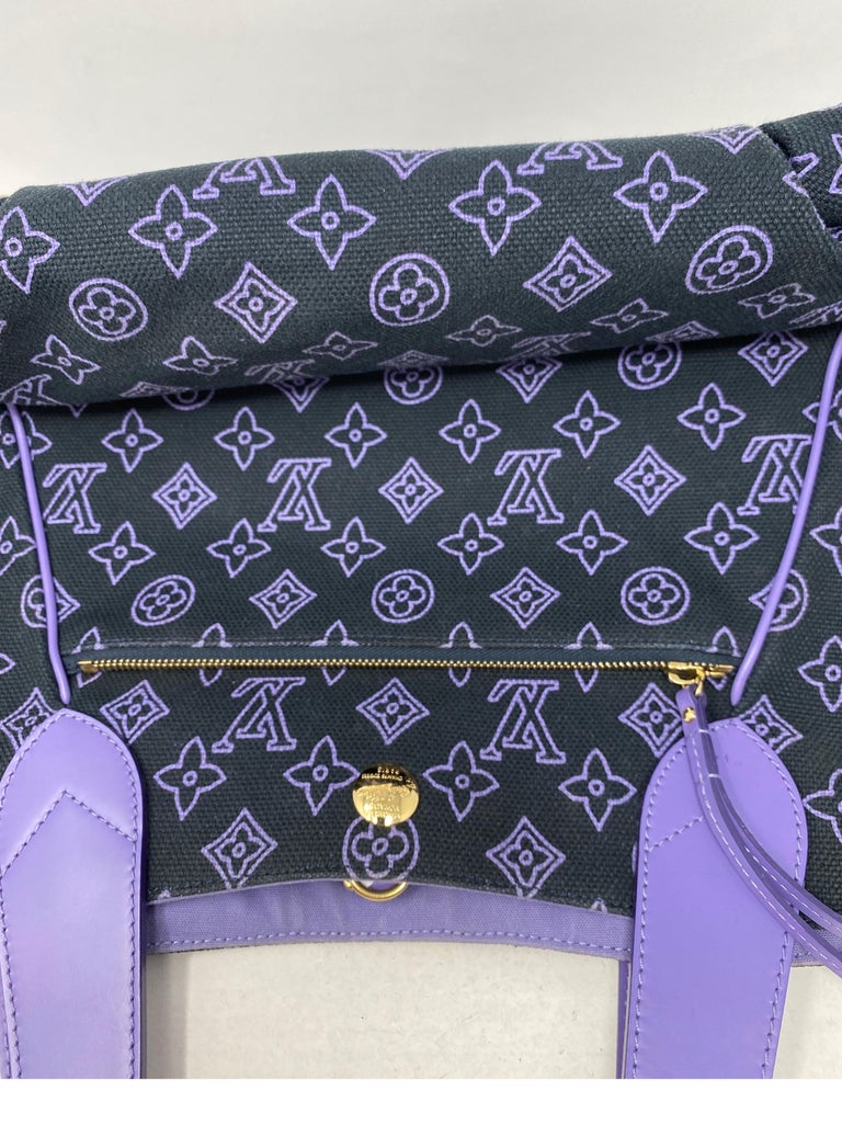 Cloth tote Louis Vuitton Purple in Cloth - 25251169