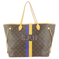 Louis Vuitton P{urple Yellow Stripe Mon Monogram Neverfull GM 86lk513s