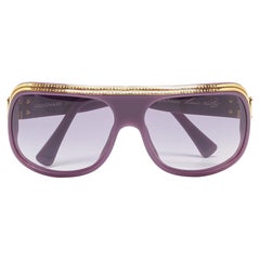 Louis Vuitton Lila Z0097W vergoldete quadratische Millionaire-Sonnenbrille, lila