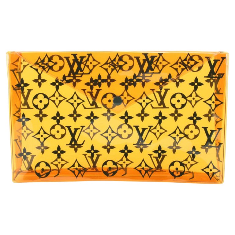 Louis Vuitton PVC Translucent Orange Monogram Envelope Pouch 83lk727s at  1stDibs