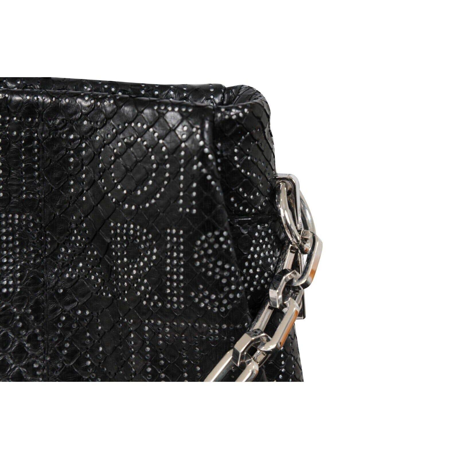 Louis Vuitton Python Perfore Lutece Shoulder Bag Black Silver Logo AW 2008 Y2k en vente 7