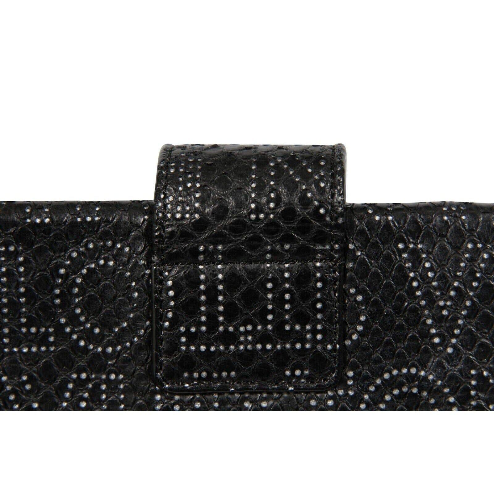 Louis Vuitton Python Perfore Lutece Shoulder Bag Black Silver Logo AW 2008 Y2k en vente 9