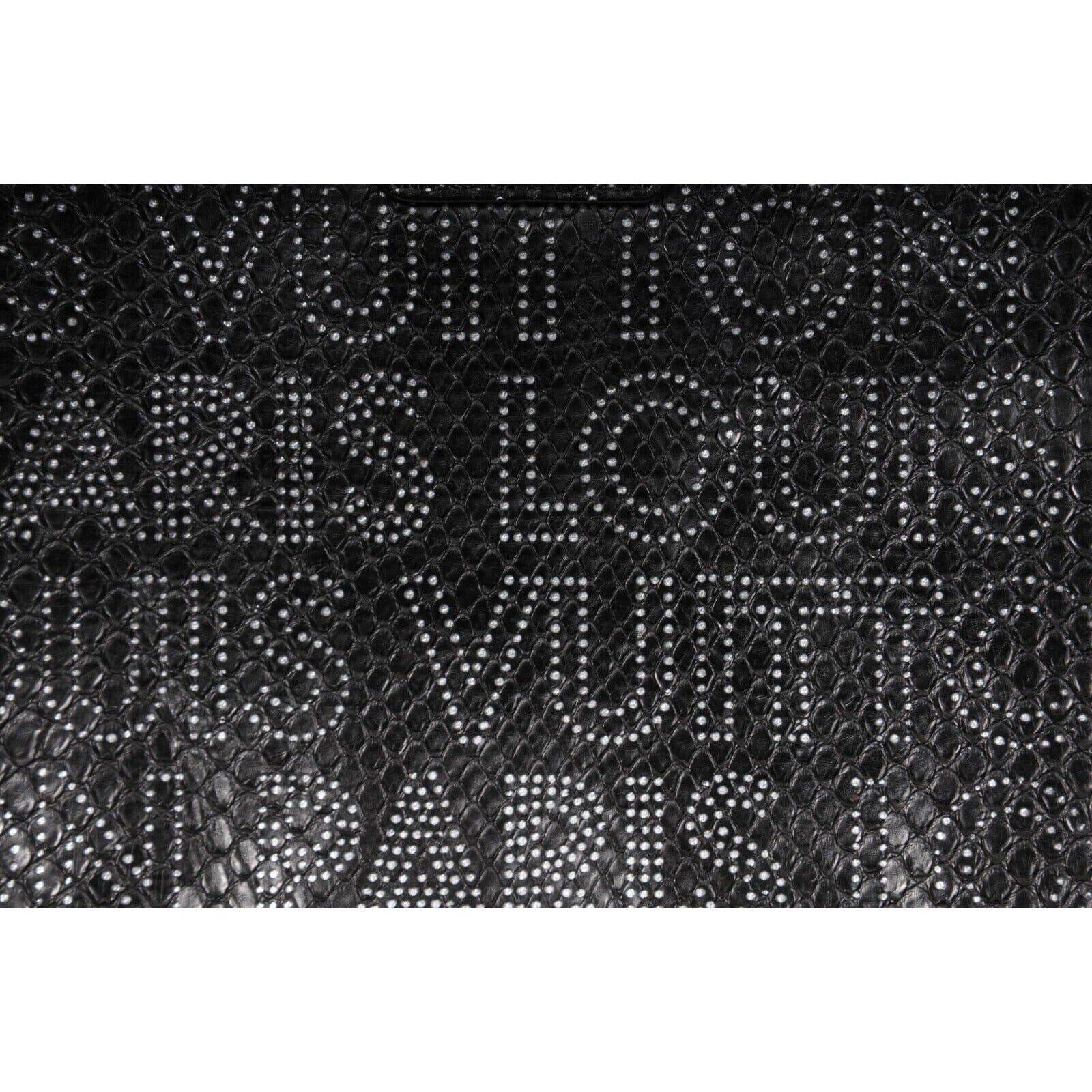 Louis Vuitton Python Perfore Lutece Shoulder Bag Black Silver Logo AW 2008 Y2k en vente 13