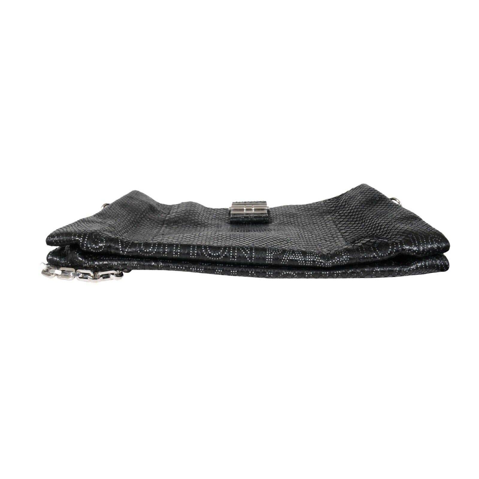 Louis Vuitton Python Perfore Lutece Shoulder Bag Black Silver Logo AW 2008 Y2k en vente 15