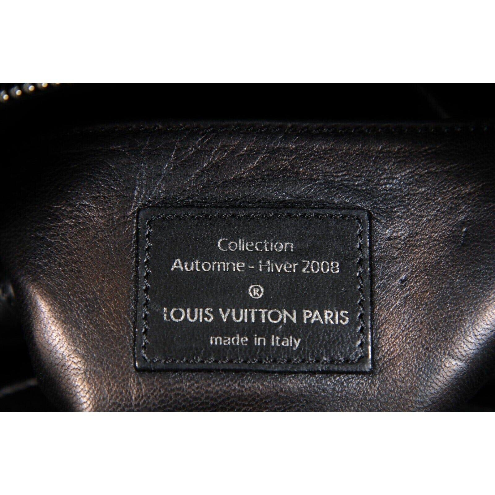 Louis Vuitton Python Perfore Lutece Shoulder Bag Black Silver Logo AW 2008 Y2k Pour femmes en vente