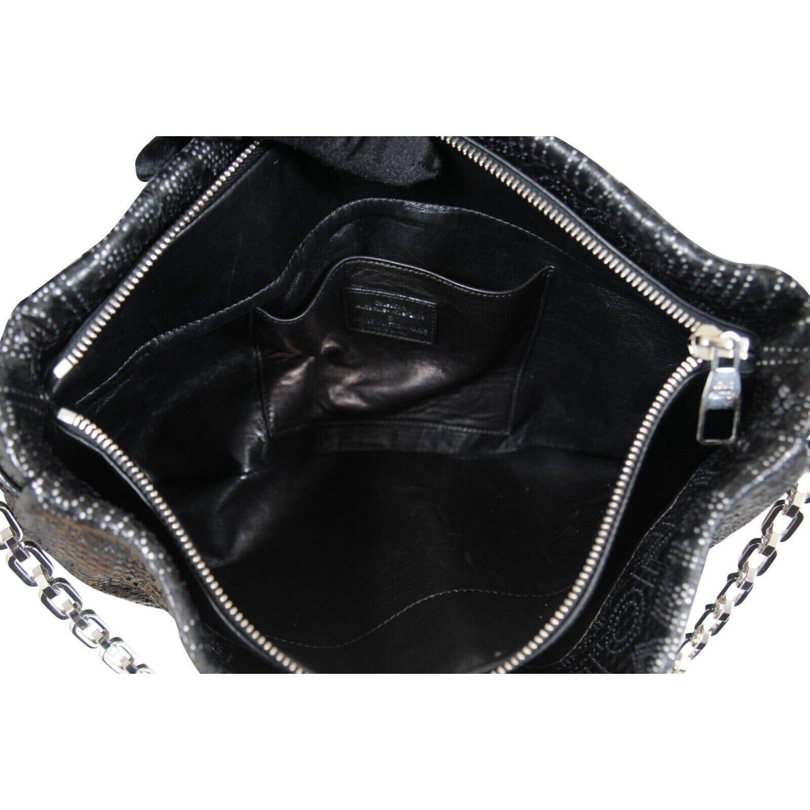 Louis Vuitton Python Perfore Lutece Shoulder Bag Black Silver Logo AW 2008 Y2k en vente 4