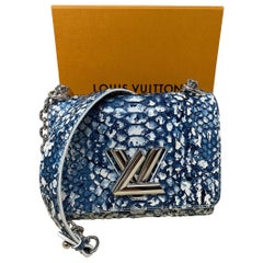 Louis Vuitton Blue Mini Python Twist Gold Hardware Available For Immediate  Sale At Sotheby's