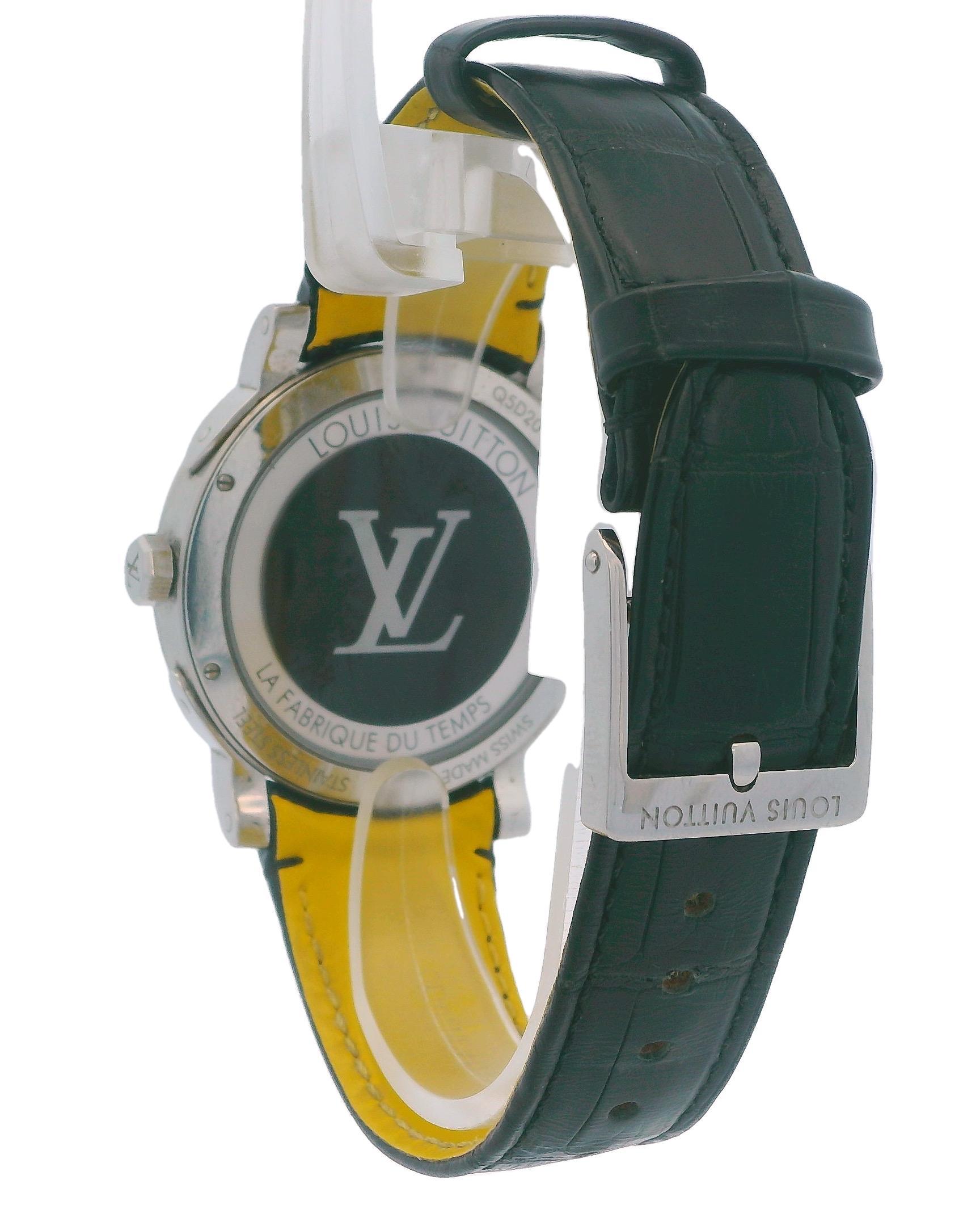 Louis Vuitton Q5D20 Escalar Timezone Steel Watch For Sale 1