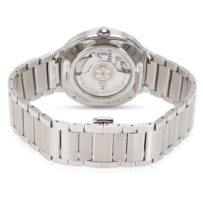 Louis Vuitton Q7D311 Men&#39;s Watch in Stainless Steel For Sale at 1stdibs