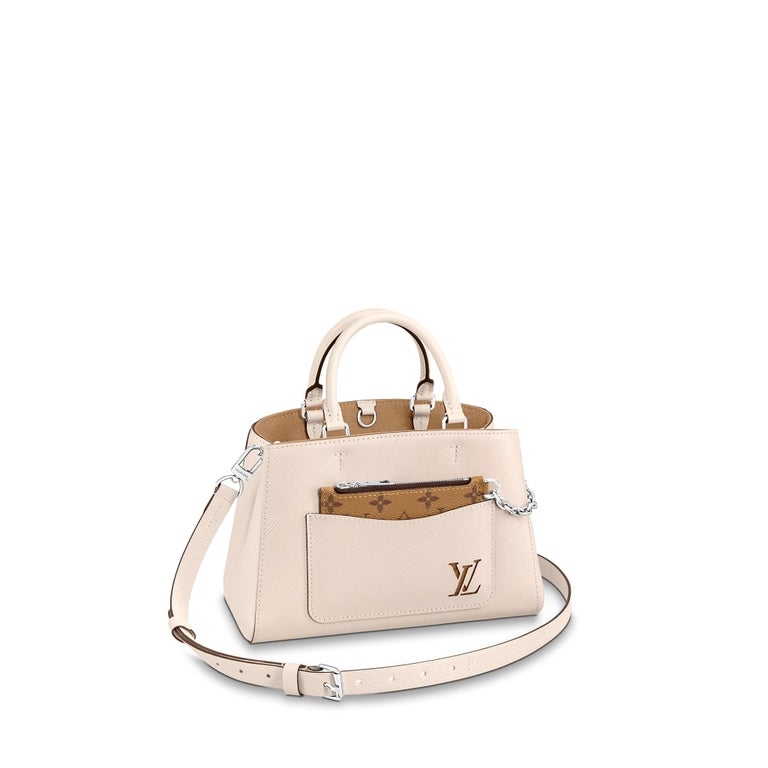 Louis Vuitton Quartz White Epi Grained Cowhide Leather Marelle BB Tote