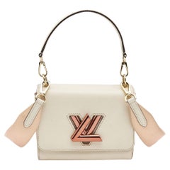 Louis Vuitton Quartz White Epi Leather Twist PM Bag