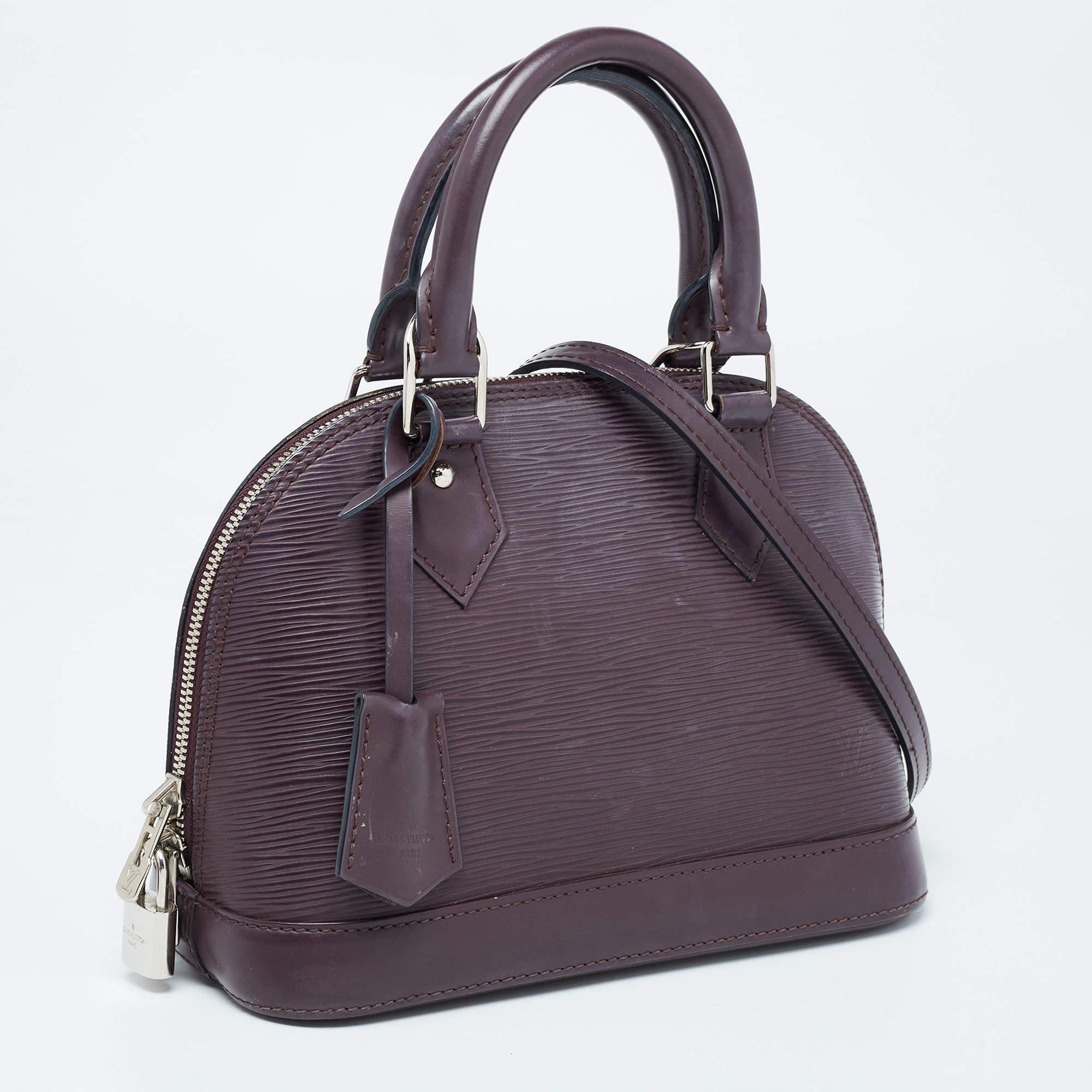 Louis Vuitton Quetsche Epi Leather Alma BB Bag For Sale 9