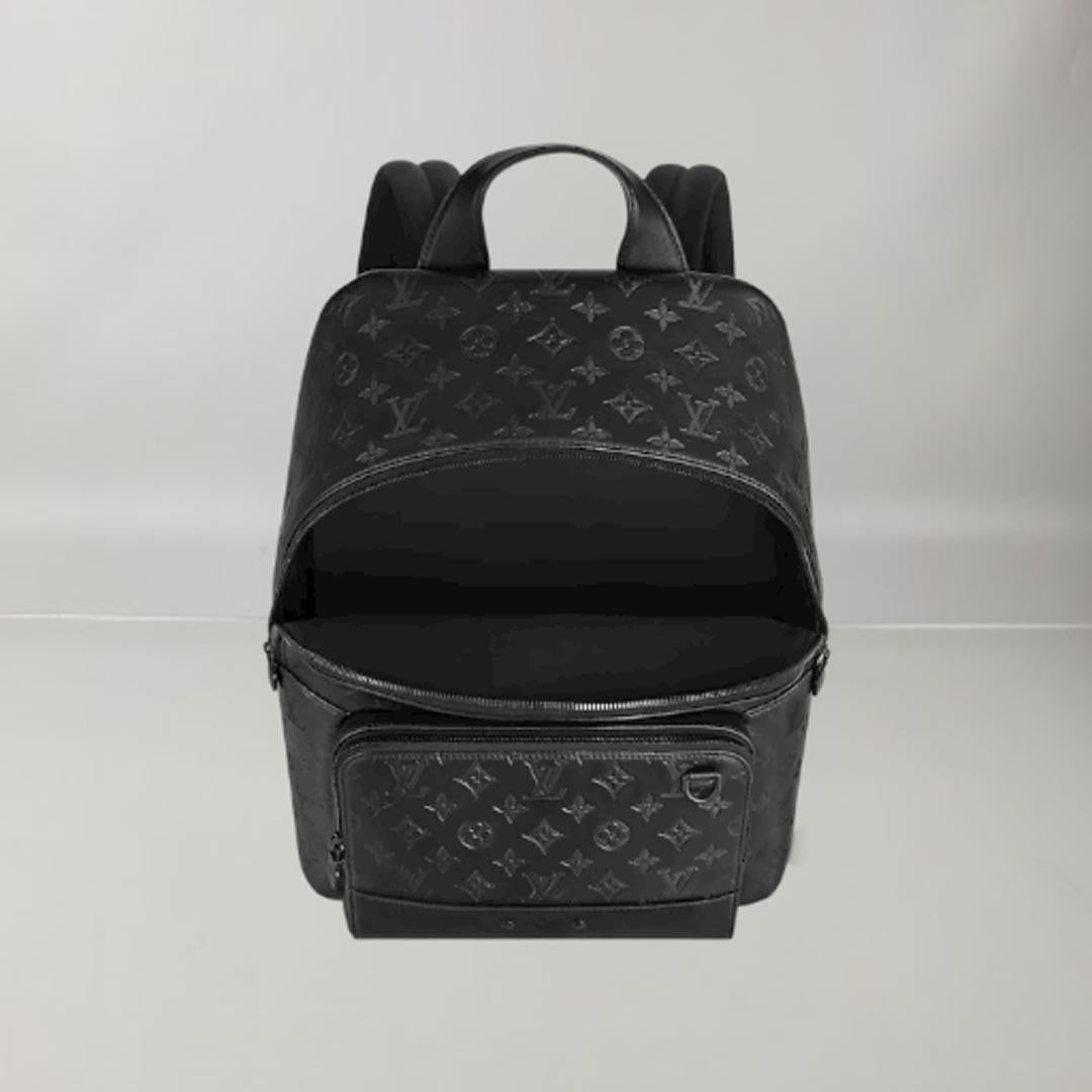 Louis Vuitton Racer Backpack Black Monogram Shadow Leather In New Condition In Nicosia, CY