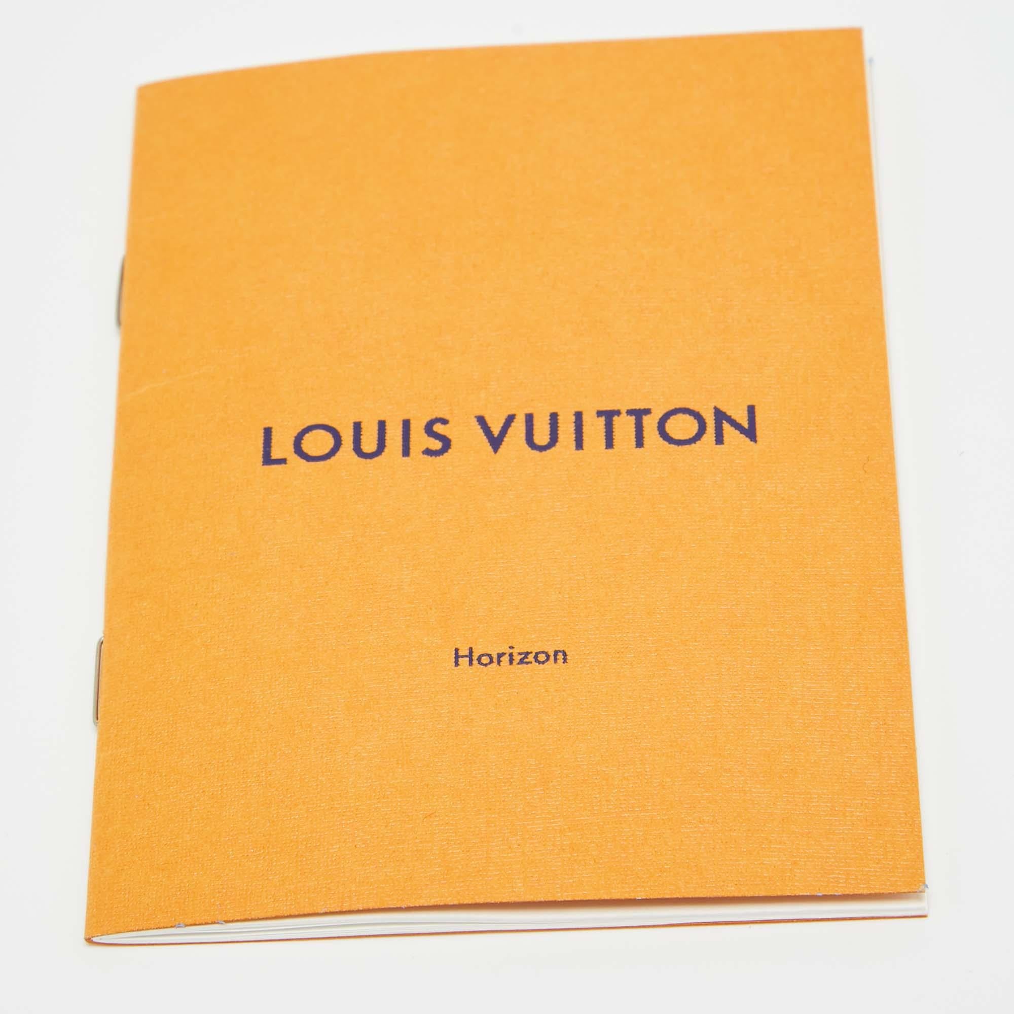 Louis Vuitton Racing Blue Monogram Empreinte Leather Horizon 55 Suitcase For Sale 8
