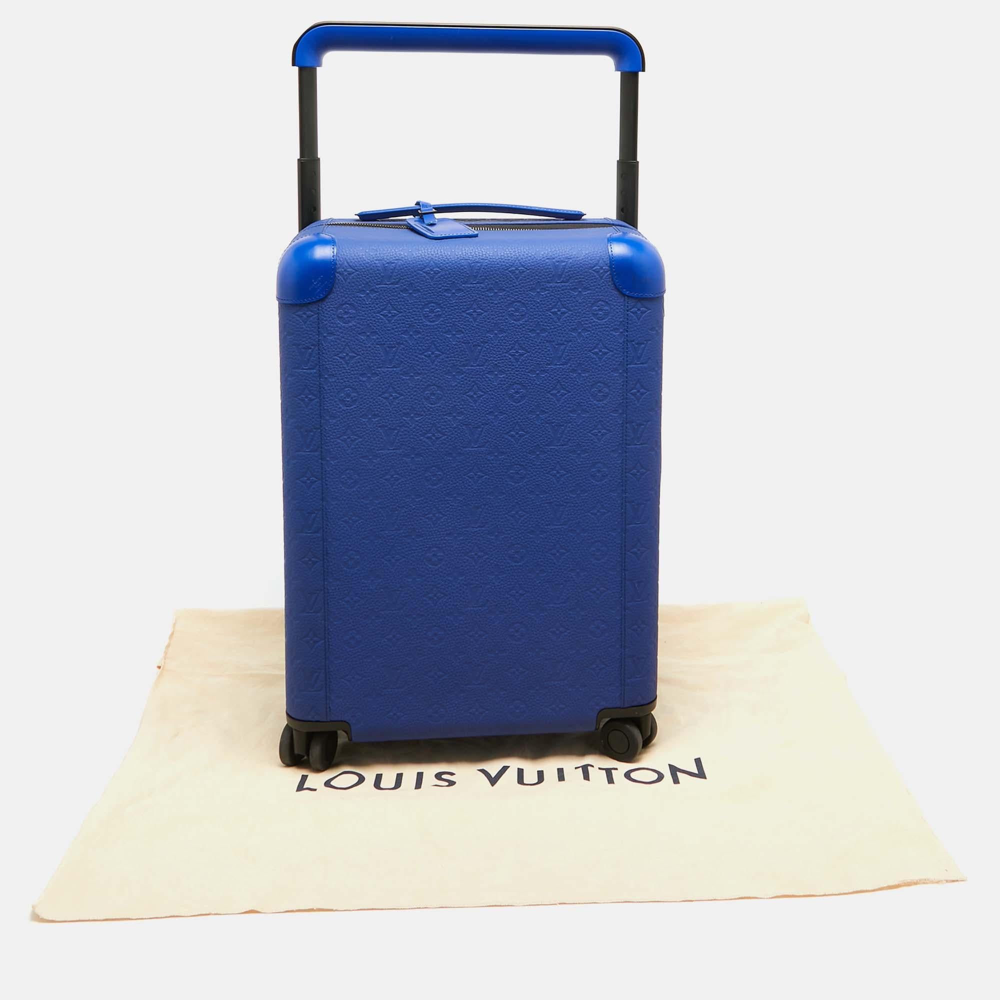 Louis Vuitton Racing Blue Monogram Empreinte Leather Horizon 55 Suitcase 9