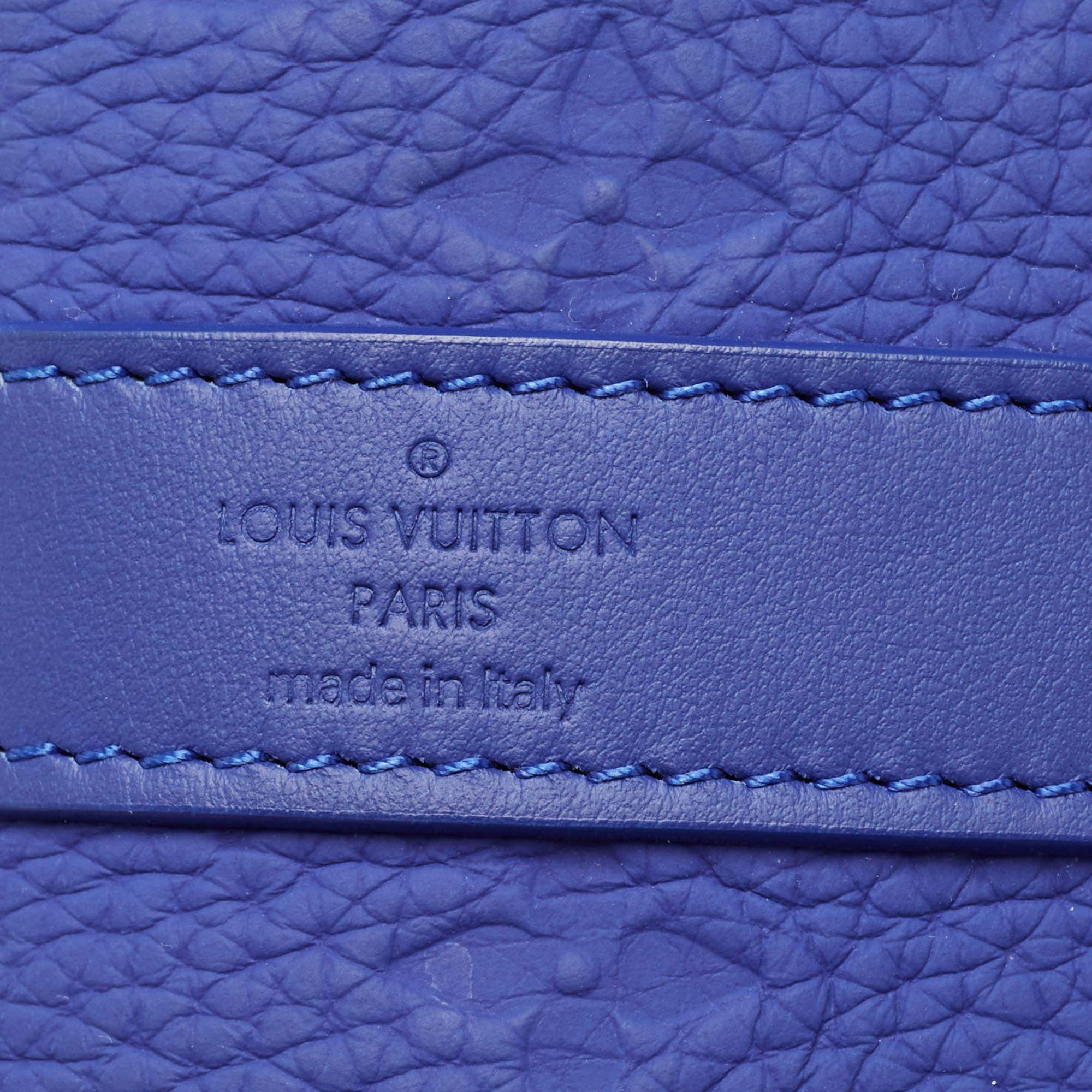 Louis Vuitton Racing Blue Monogram Empreinte Leather Keepall Bandoulière 50 8