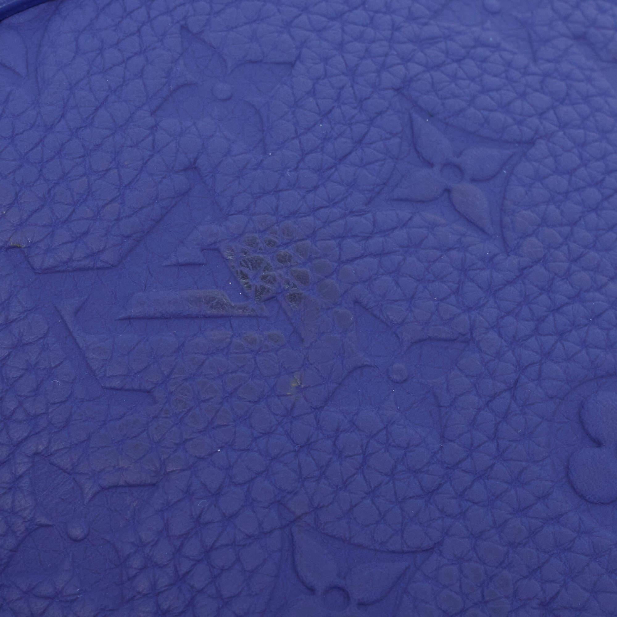 Louis Vuitton Racing Blue Monogram Empreinte Leather Keepall Bandoulière 50 5