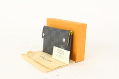 Louis Vuitton Rainbow Damier Graphite Pochette Alpha PM Card Case Wallet 98lv53