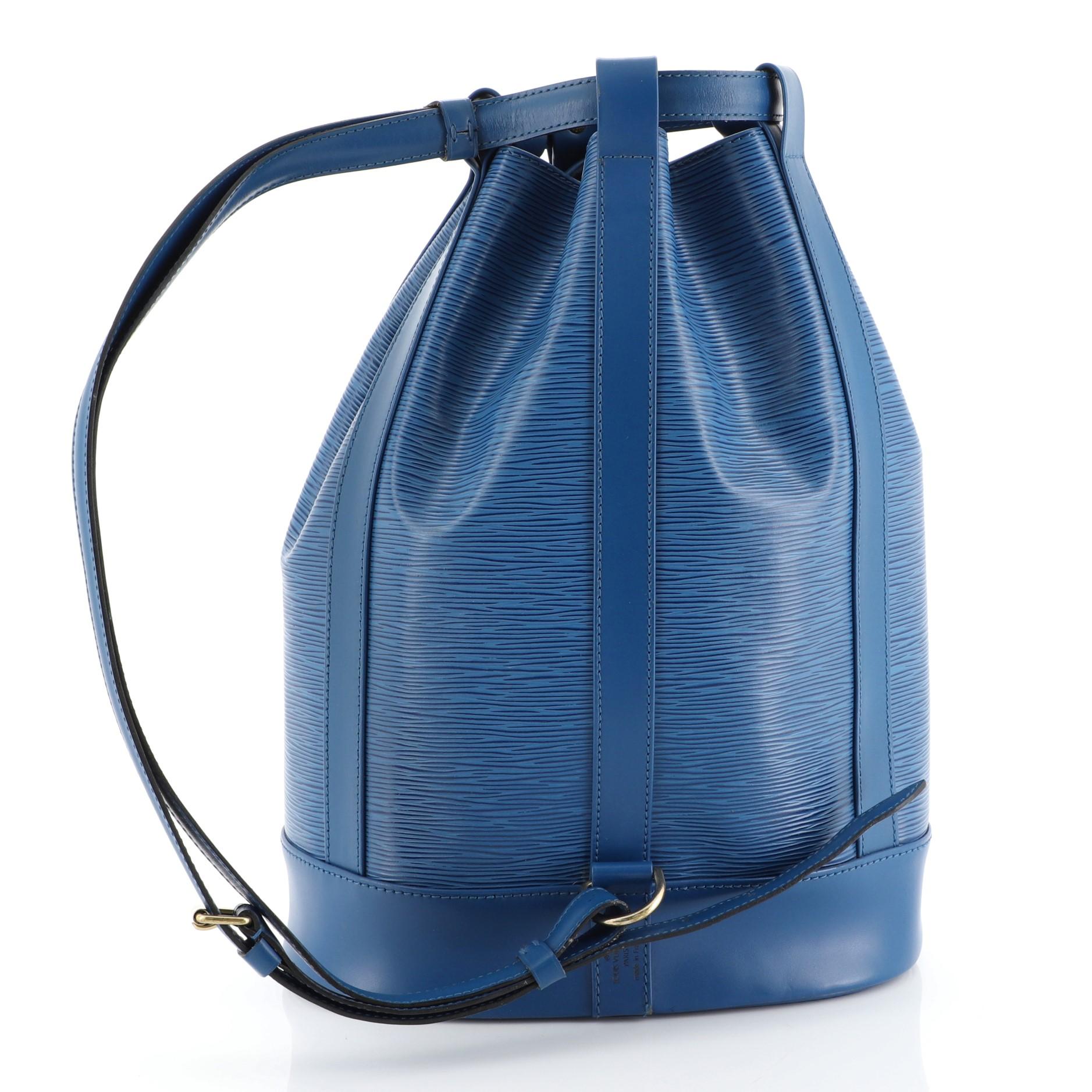 Blue Louis Vuitton Randonnee Backpack Epi Leather PM