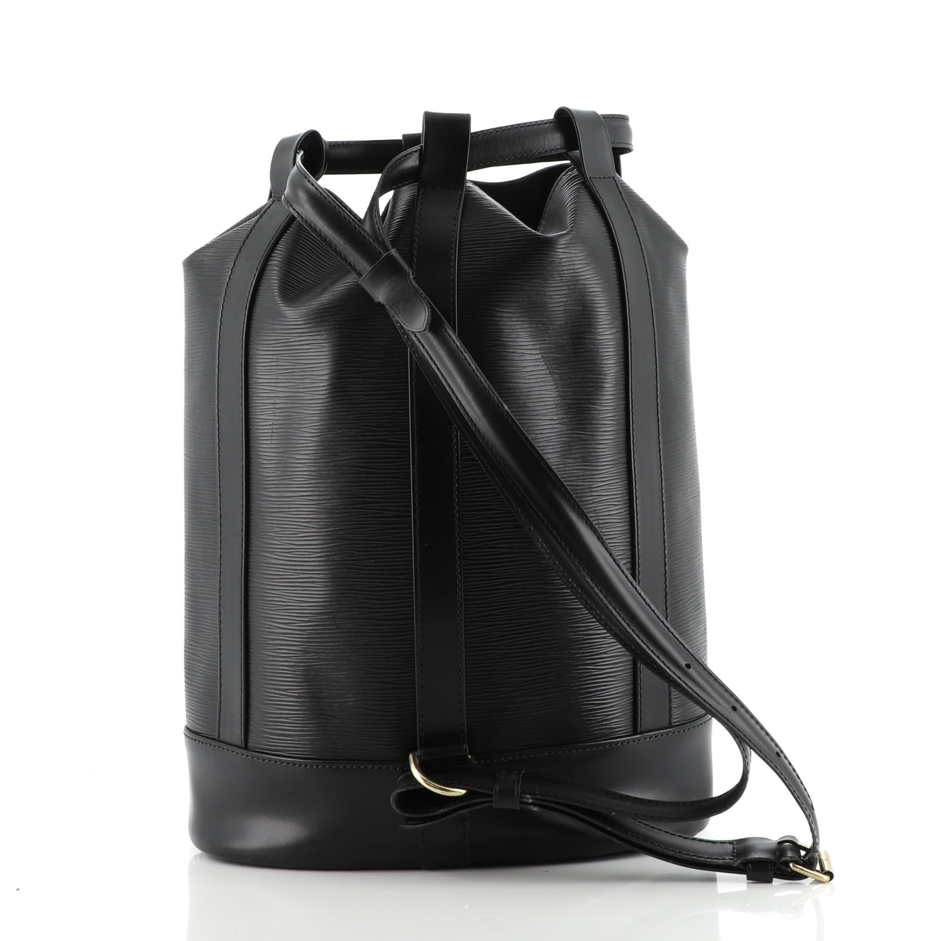 Black Louis Vuitton Randonnee Backpack Epi Leather PM