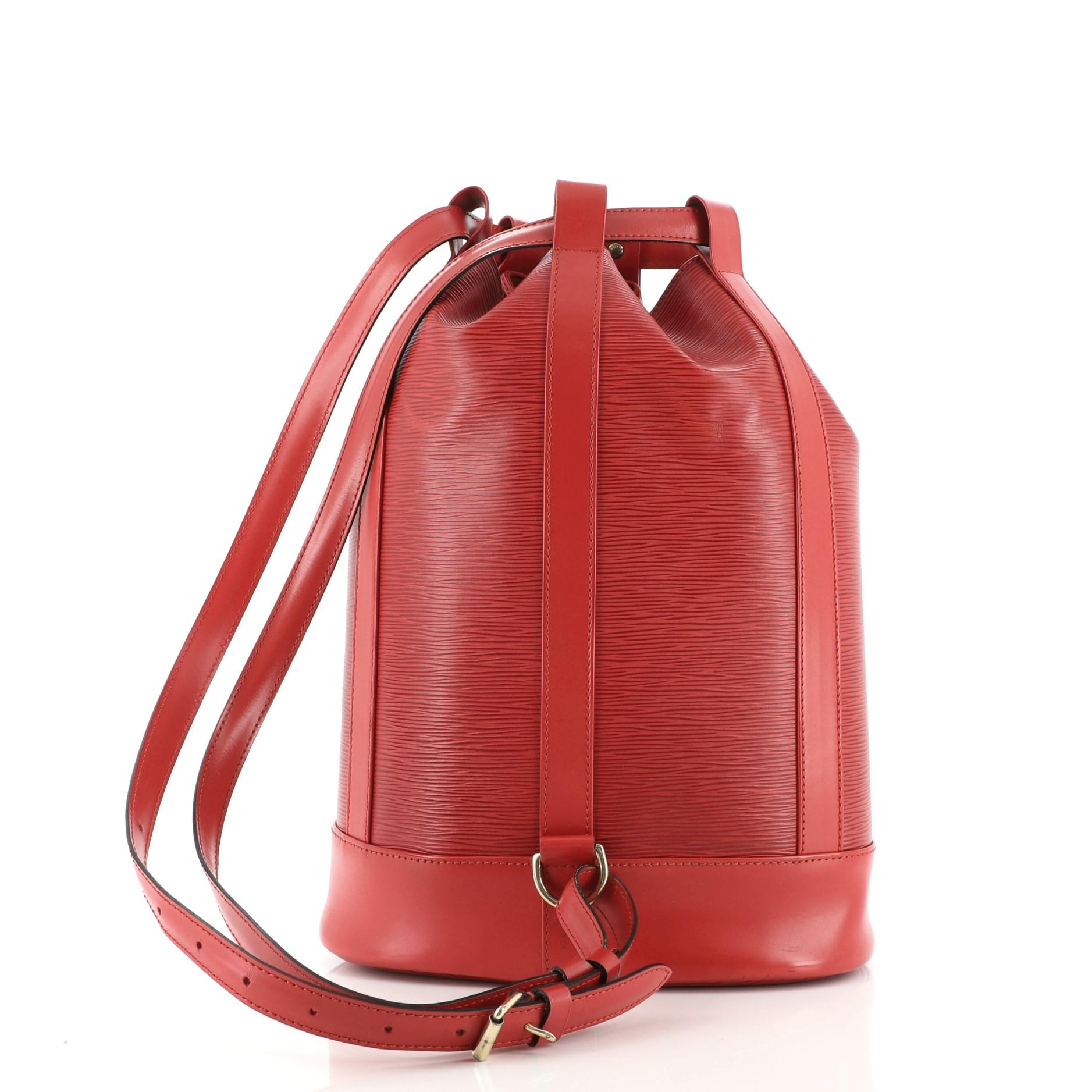 Louis Vuitton Randonnee Rucksack Epi Leder PM (Pink)