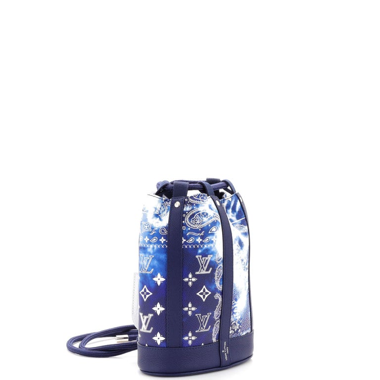 Louis Vuitton Christopher Backpack Limited Edition Monogram Bandana Leather PM Blue