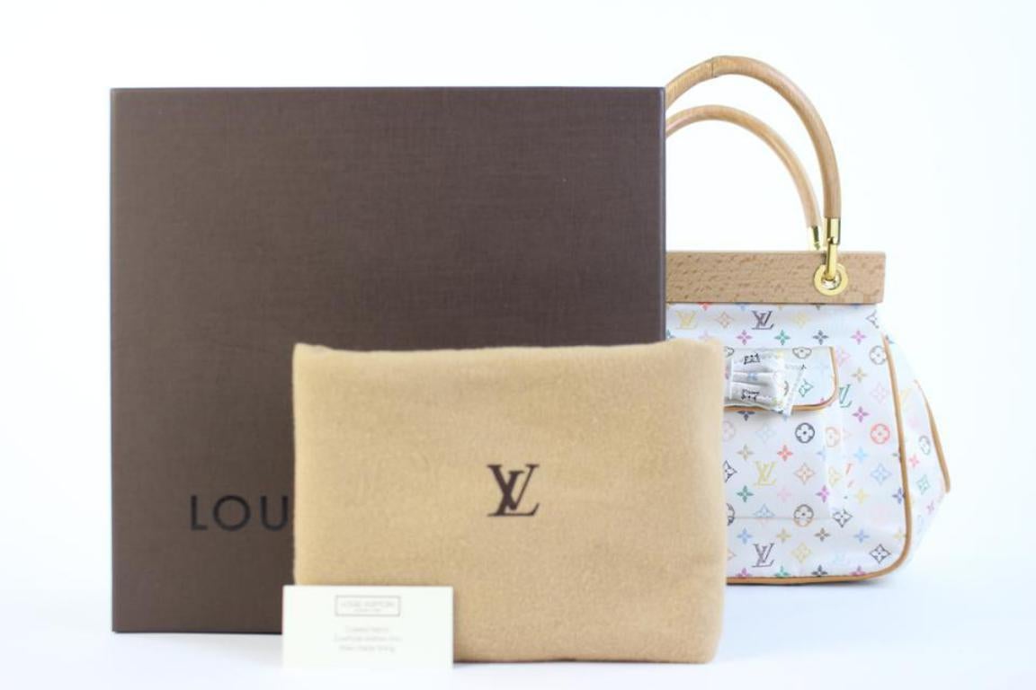 Women's Louis Vuitton ( Rare ) Abelia Satin Wooden 11lvty62317 Multicolor Satchel For Sale