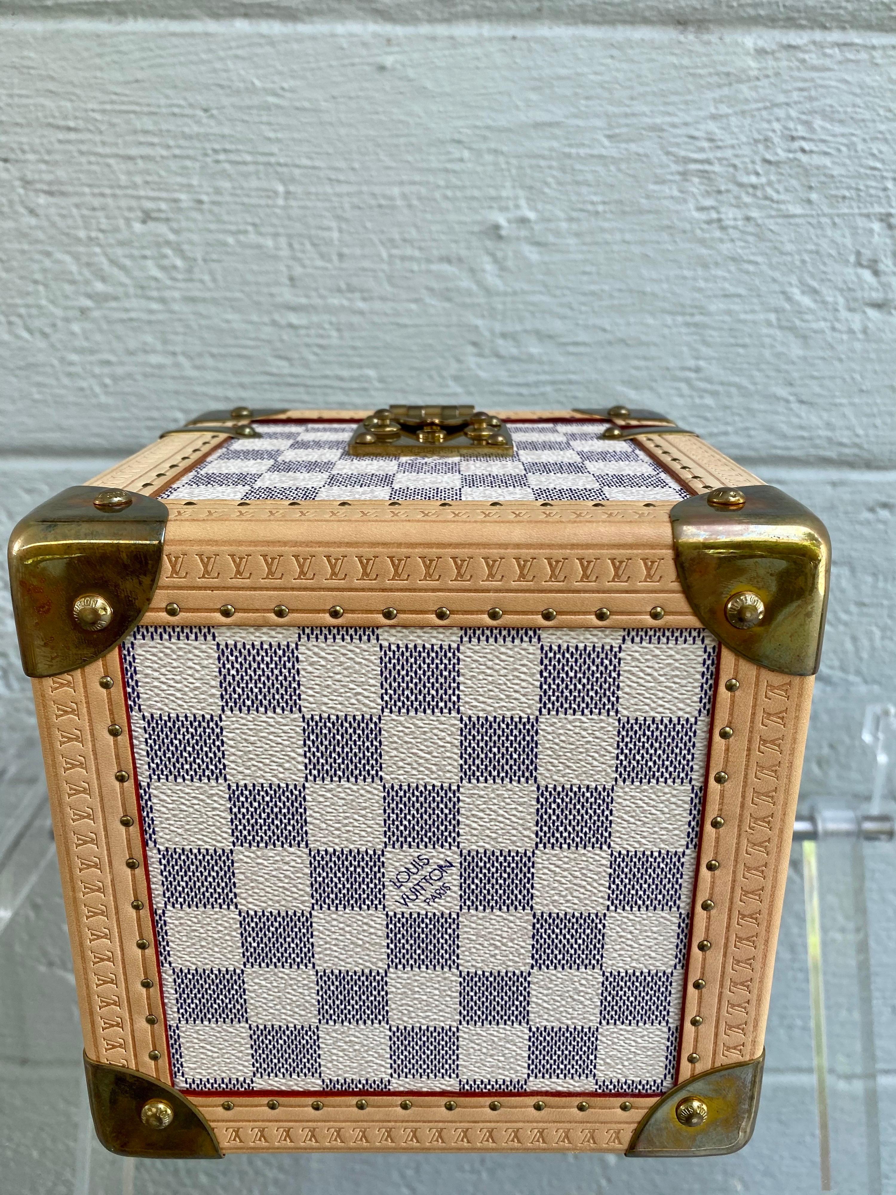 Louis Vuitton Rare Azur Limited Edition Jewelry Trunk Case GM 1