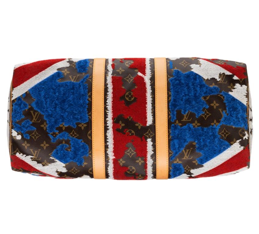 Louis Vuitton Rare Bandoulière Keepall 50 mit Union Jack Flagge von Jay Ahr, 2003. im Zustand „Gut“ in Banner Elk, NC