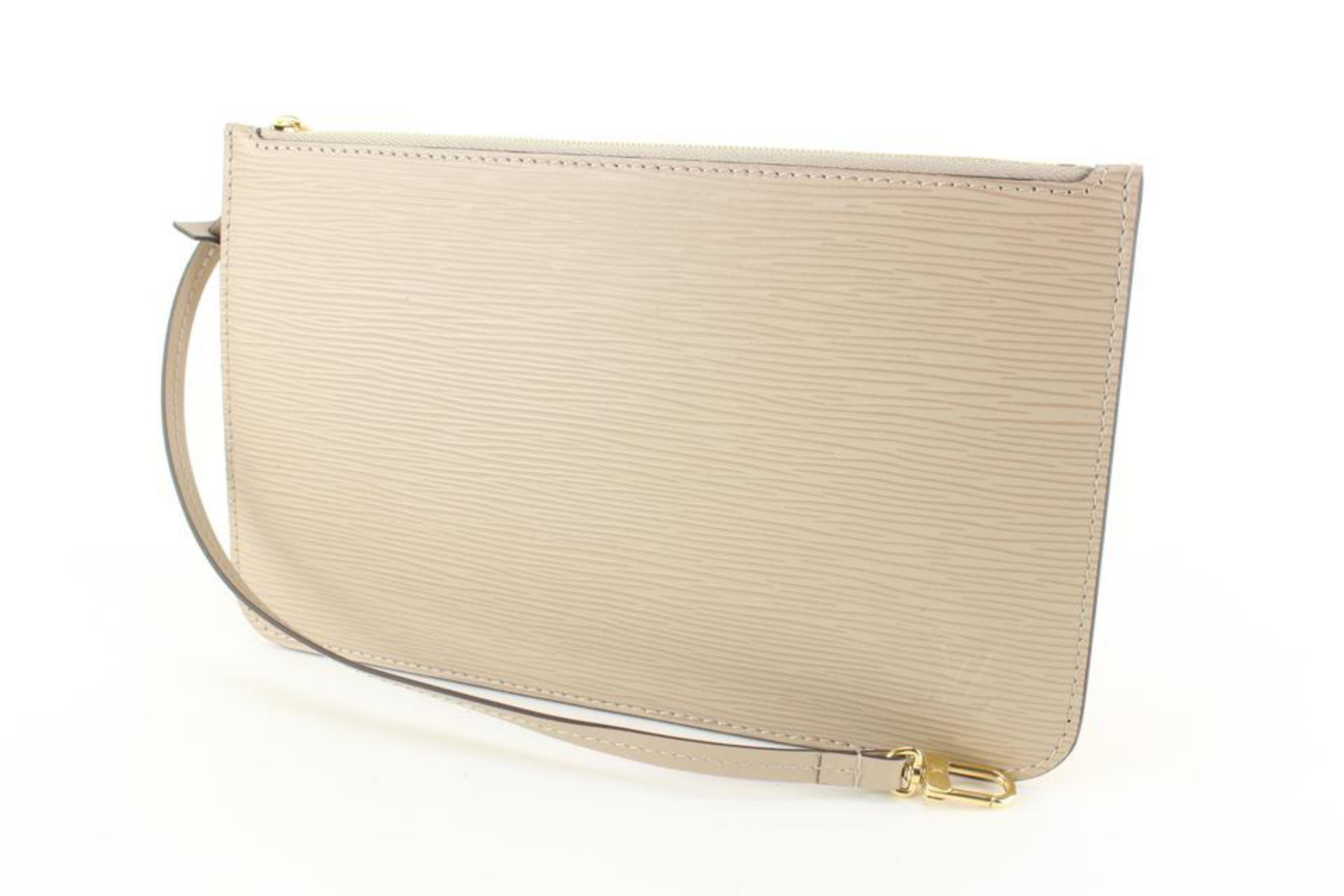 Louis Vuitton Rare Beige Epi Leather Galet Neverfull Pochette MM or GM  39lk83s 8