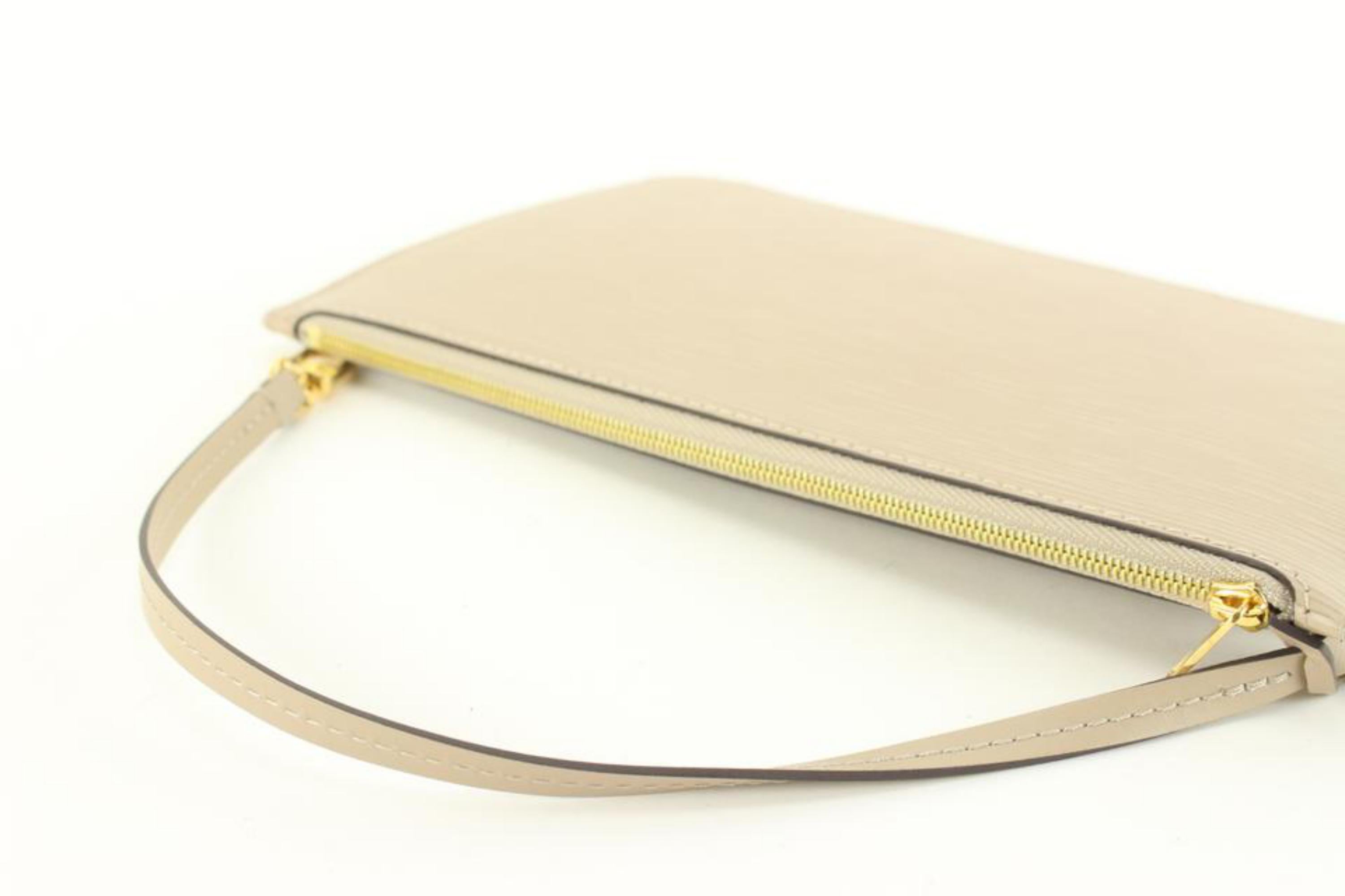 Louis Vuitton Rare Beige Epi Leather Galet Neverfull Pochette MM or GM  39lk83s 4