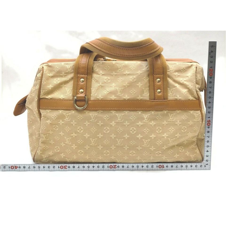 Louis Vuitton Rare Beige Monogram Mini Lin Josephine GM Speedy Boston Bag 862724 1