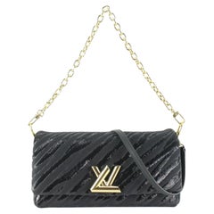 Louis Vuitton Rare Black Night LV Twist Pochette 48lu725s
